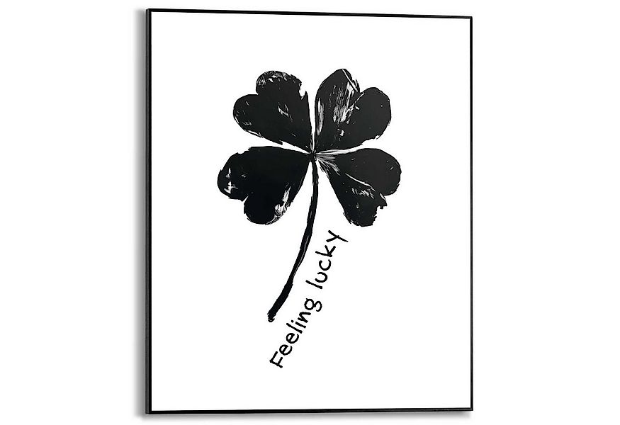 Reinders! Poster Feeling Lucky, Küche - Vierblättriges Kleeblatt - Schwarz- günstig online kaufen
