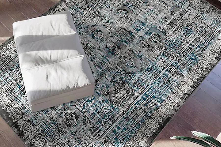 my home Teppich »Liliana«, rechteckig, 6 mm Höhe, Wohnzimmer günstig online kaufen