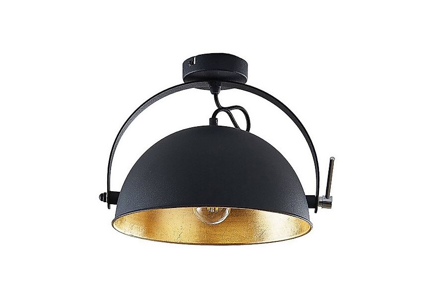 Lindby Deckenleuchten Muriel, Metall, Schwarz IP20, 1 x 60 W günstig online kaufen