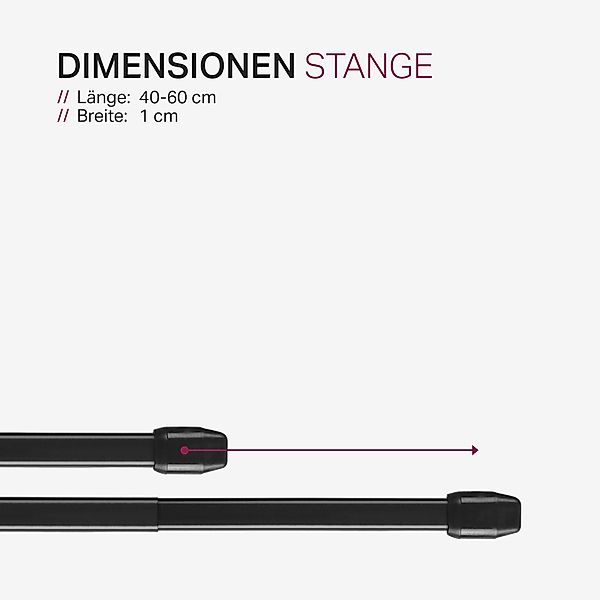 Bestlivings Gardinenstange Bistrostange Vitragestange (2er-Pack), ausziehba günstig online kaufen