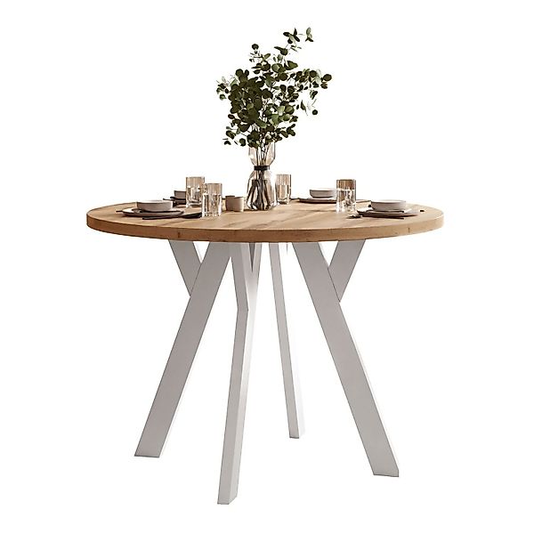 Lookway Esstisch VOLTA LOFT Runder ausziehbarer günstig online kaufen