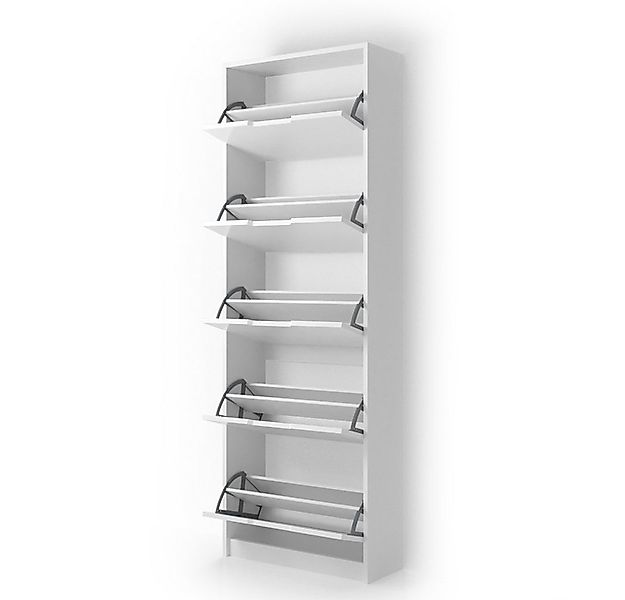 Vicco Schuhkipper Luca, Weiß/Weiß, 22 x 169 cm 5 Fächer günstig online kaufen