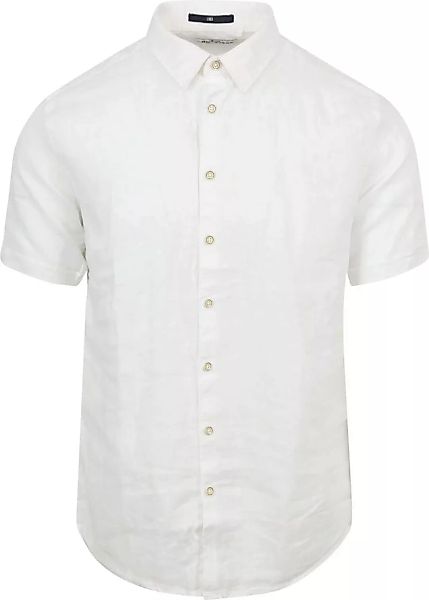 No Excess Short Sleeve Hemd Leinen Weiß - Größe XL günstig online kaufen