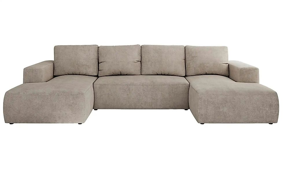 Wohnlandschaft mit Schlaffunktion Trentino ¦ beige ¦ Maße (cm): B: 334 H: 9 günstig online kaufen