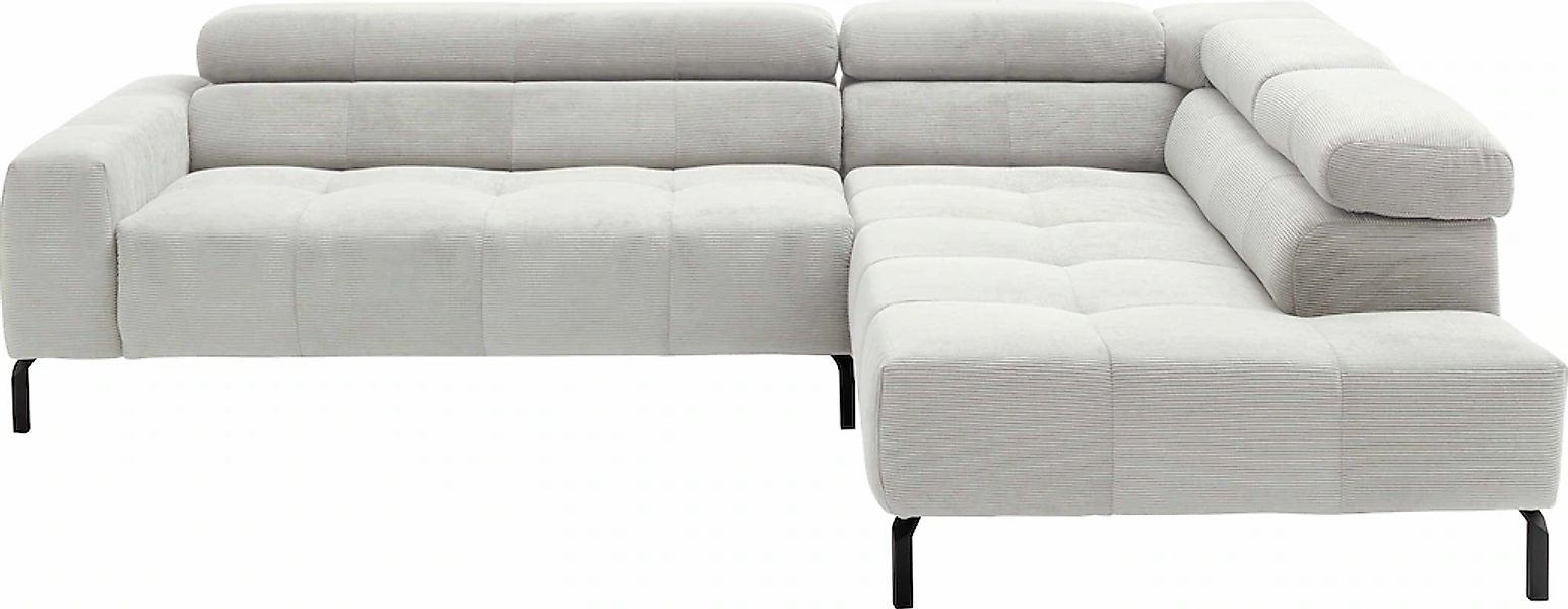 Places of Style Ecksofa "Claya, L-Form, incl. Kopfteilverstellung, Breite 2 günstig online kaufen