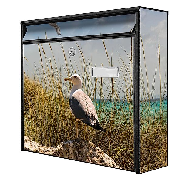 Banjado Briefkasten Schwarz 36.2x32.2x10cm Groß / Inkl. Montagematerial & 2 günstig online kaufen