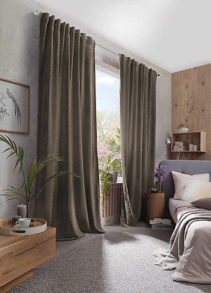 Home Basics Vorhang "WOLLY" Multifunktionsband 1 Stk. tlg. Chenille günstig online kaufen