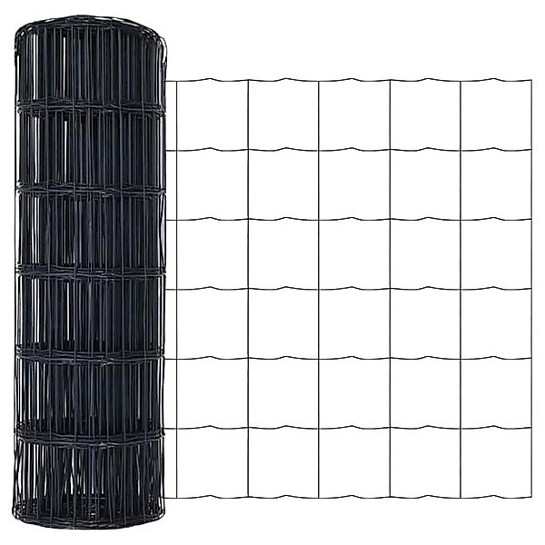 vidaXL Eurozaun Grau 0,4 x 10 m PVC-beschichtetes Eisen 42004506 günstig online kaufen