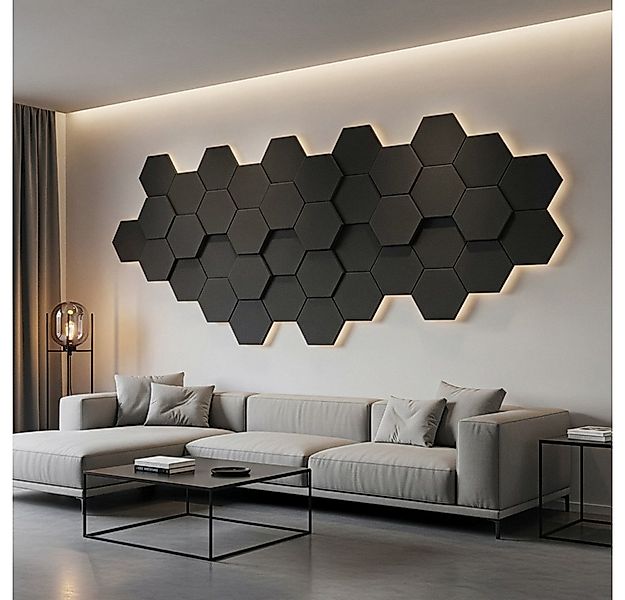 HOME DELUXE Akustikplatte Hexagon selbstklebend SILENT, (15-St) günstig online kaufen