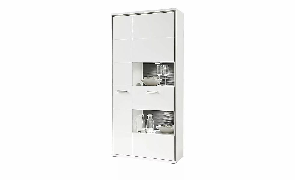 uno Wohnwand   Setto ¦ weiß ¦ Maße (cm): B: 342 H: 201 T: 51.0 Kommoden & S günstig online kaufen