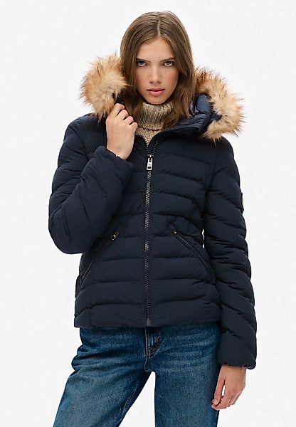 Superdry Steppjacke "FUJI FAUX FUR HOOD PADDED JKT" mit Kapuze günstig online kaufen