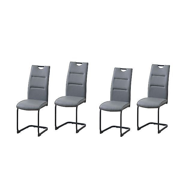 HTI-Line Freischwinger Schwingstuhl 4er Set PU günstig online kaufen