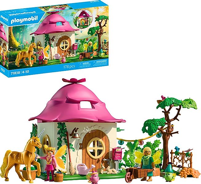 Playmobil® Gemütliches Feenzuhause mit Goldeinhorn und Stall (71838) Konstr günstig online kaufen