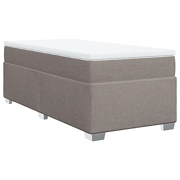 vidaXL Boxspringbett mit Matratze Taupe 90x200 cm Stoff 3285106 günstig online kaufen