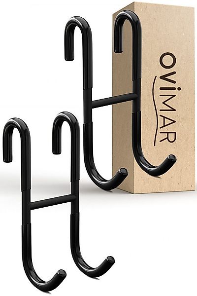 ovimar Handtuchhaken Donna, (Packung, 2-St., 2), aus Edelstahl in Schwarz z günstig online kaufen