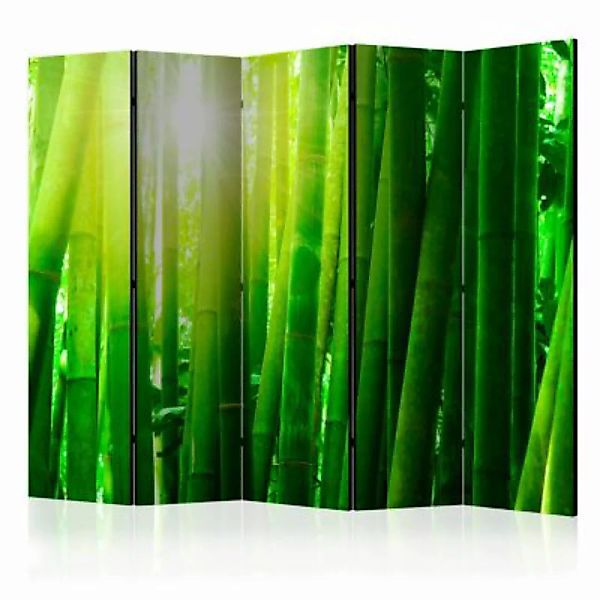 artgeist Paravent Sun and bamboo II [Room Dividers] gelb/grün Gr. 225 x 172 günstig online kaufen