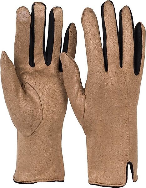 styleBREAKER Fleecehandschuhe Touchscreen Handschuhe Kontrast (1-St) günstig online kaufen