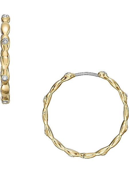 Fossil Paar Creolen Fossil Damen-Creolen Edelstahl Glasstein (Paar), SUTTON günstig online kaufen