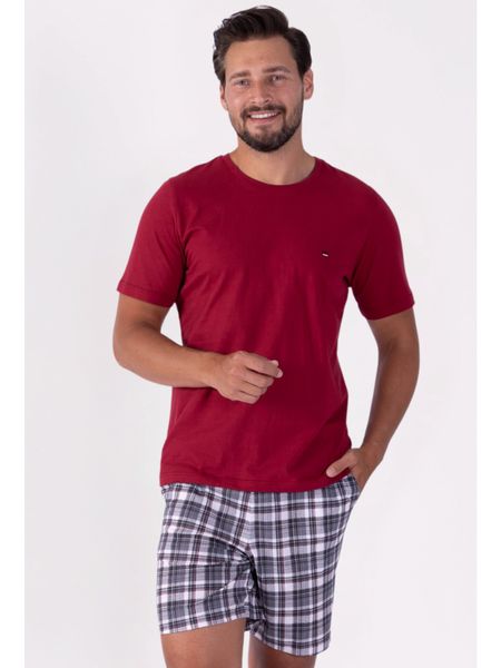 HOTBERG Pyjama Schlafanzug kurz mit karierter günstig online kaufen