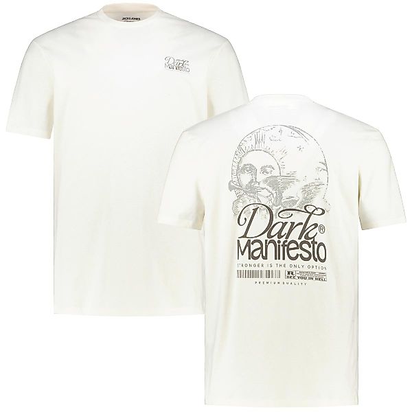 Jack&Jones T-Shirt mit Print auf Vorder-und Rückseite Farbe creme Größe: 3X günstig online kaufen