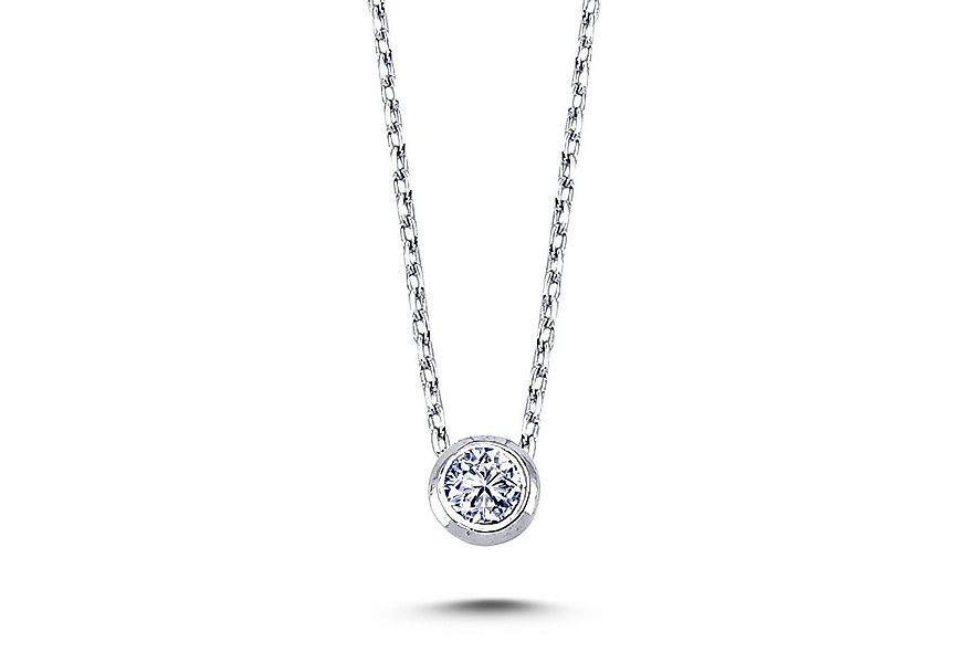 EinStein Diamant Collier-Set Diamant Solitär Halskette Brillant Schliff 14 günstig online kaufen