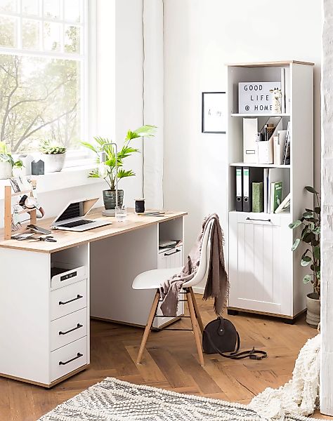 Schildmeyer Schreibtisch "Jelda", in Landhausoptik, Holzdekor mit fühlbarer günstig online kaufen