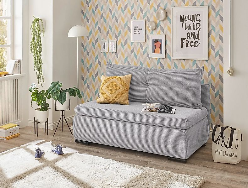 ED EXCITING DESIGN Schlafsofa "Charlie", frei im Raum stellbar, mit Bettkas günstig online kaufen