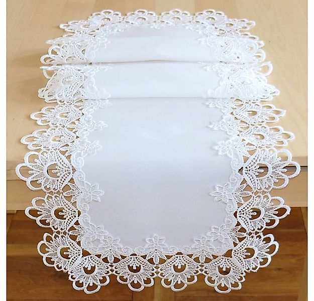 matches21 HOME & HOBBY Tischdecke Tischläufer INES Spitzenbordüre Vintage w günstig online kaufen