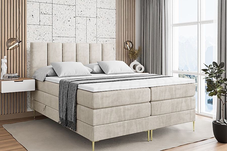 ALTDECOR Boxspringbett BOXI1-F KING (Multipocket-Matratze H4, günstig online kaufen