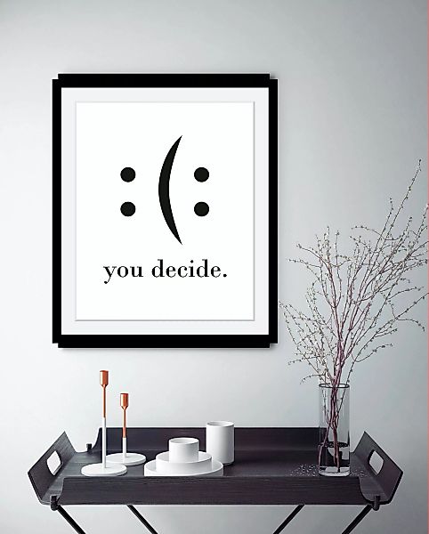 queence Bild "you decide", in 3 Größen, gerahmt, Poster, Rahmen günstig online kaufen
