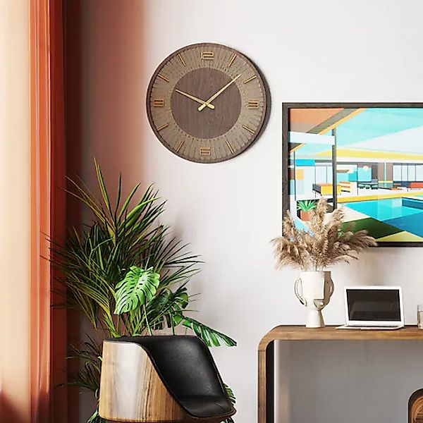 Kare Design Wanduhr »Wanduhr Levi Braun Ø60cm« günstig online kaufen