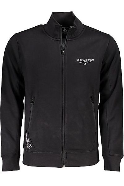 U.S. GRAND POLO Sweatshirt Schwarzes Herren Sweatshirt mit Reißverschluss & günstig online kaufen
