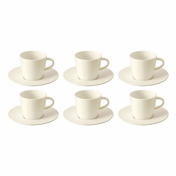 Villeroy & Boch Tasse "Kaffee Set Manufacture Rock 150 ml 6er Set weiß" günstig online kaufen