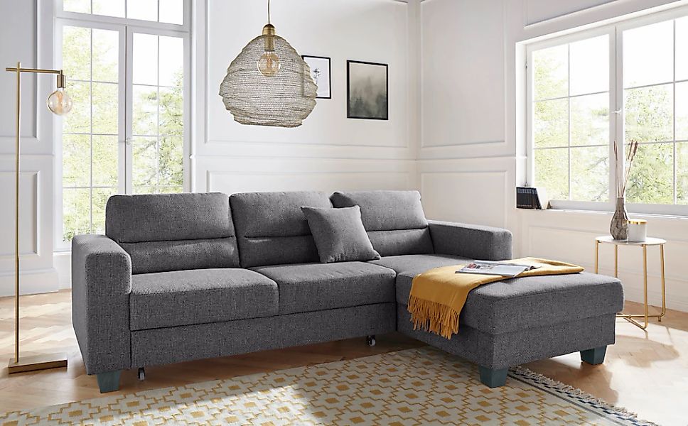 TRENDMANUFAKTUR Ecksofa "Chamber, zeitlos & modern, hoher Sitzkomfort, Brei günstig online kaufen