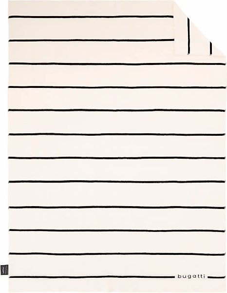 bugatti Wohndecke mit filigranen Streifen, Kuscheldecke günstig online kaufen