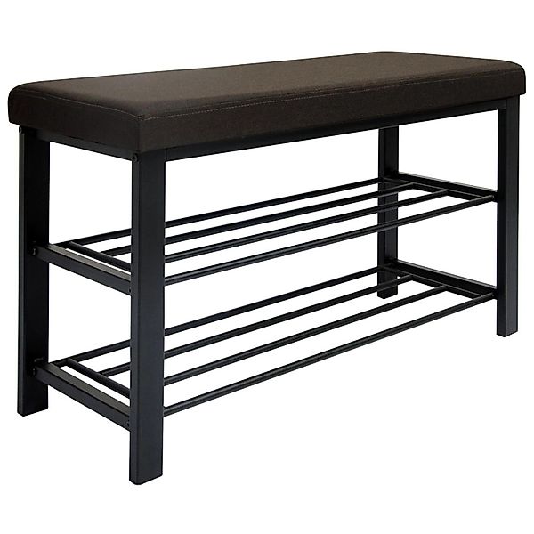 DuneDesign Schuhregal 81 x 32 x 46 cm Schuhbank mit Ablagen & Sitzfläche - günstig online kaufen