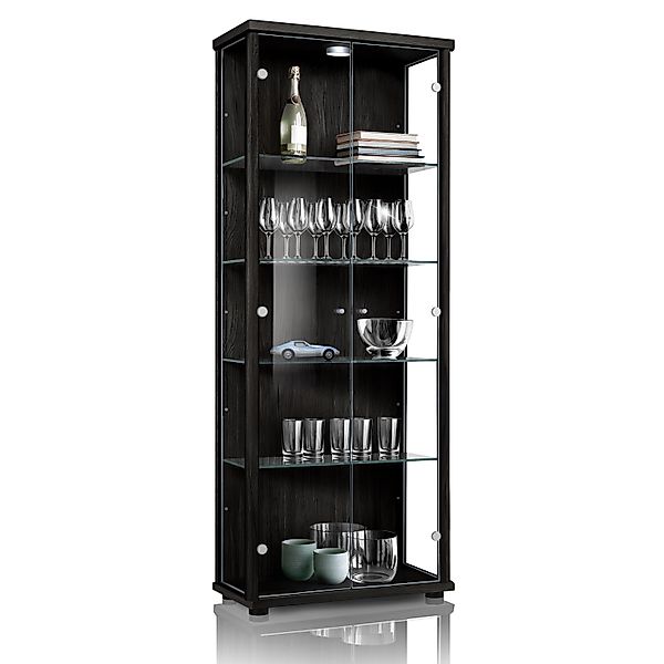 K-Möbel Glasvitrine C1019 (Glasvitrine (176x67x33 cm) günstig online kaufen