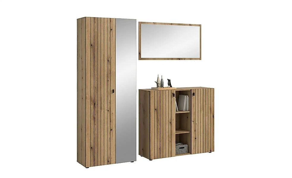 Garderobenkombination   ¦ holzfarben ¦ Maße (cm): B: 191 H: 192 Garderoben günstig online kaufen