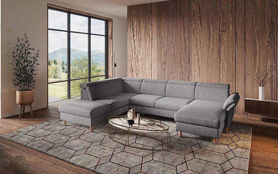 Home affaire Wohnlandschaft "Calypso U-Form" wahlweise mit motorischer Rela günstig online kaufen