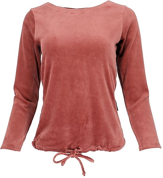 Guru-Shop Longsleeve Nicki-Pullover, weiches Samtshirt, Langarmshirt.. günstig online kaufen