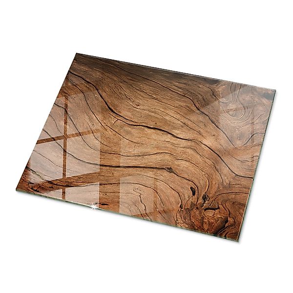 Tulup Tischplatte Natürliches Holzmuster Couchtisch Platte 80x60 cm Braun T günstig online kaufen