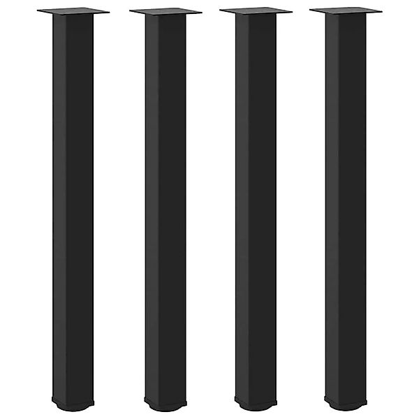vidaXL Bartischbeine 4 Stk Schwarz 90-92 cm Stahl 4012472 günstig online kaufen