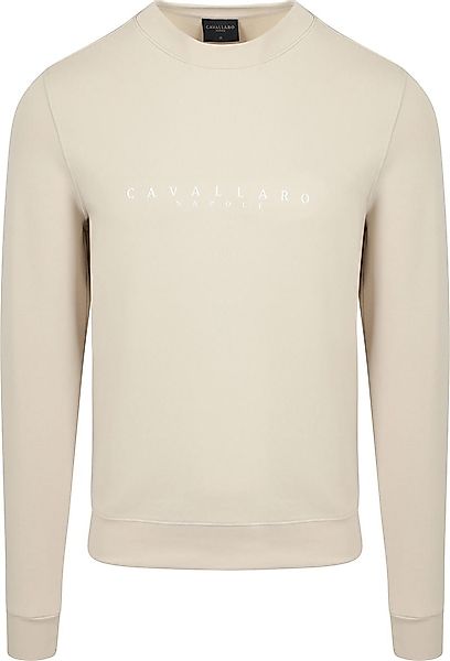 Cavallaro Cavezzio Sweater Logo Ecru - Größe M günstig online kaufen