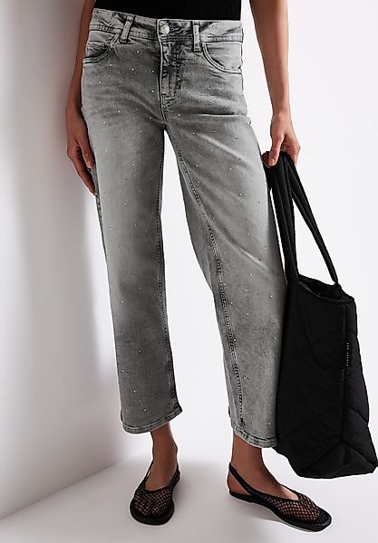 STREET ONE Straight-Jeans, mit Glitzersteine günstig online kaufen