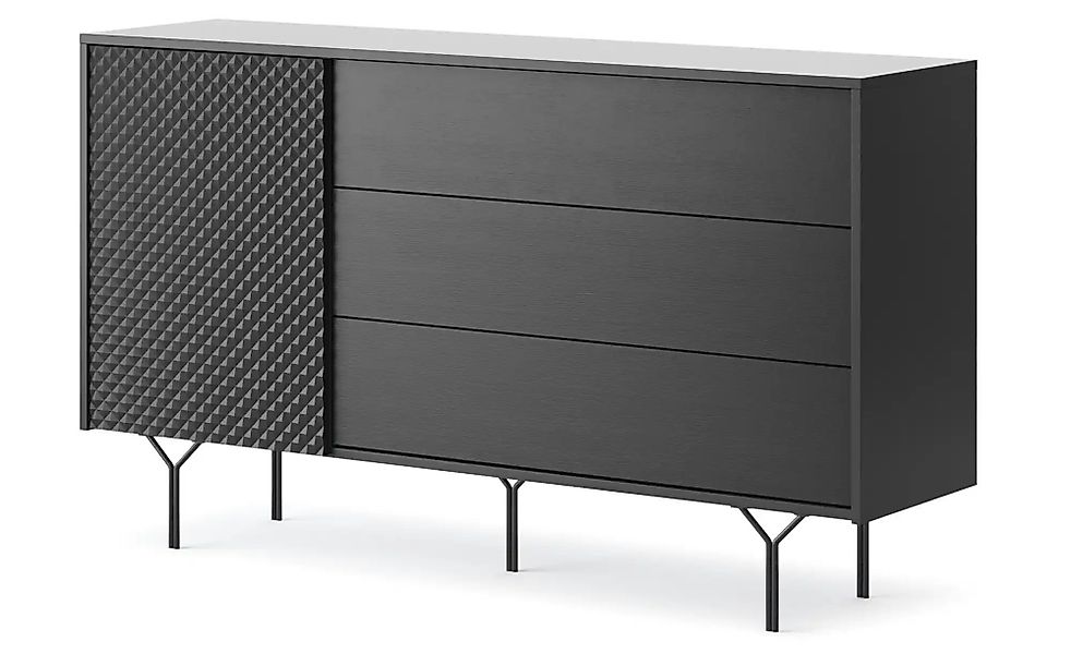 Sideboard  Still ¦ schwarz ¦ Maße (cm): B: 144 H: 82,6 Kommoden & Sideboard günstig online kaufen
