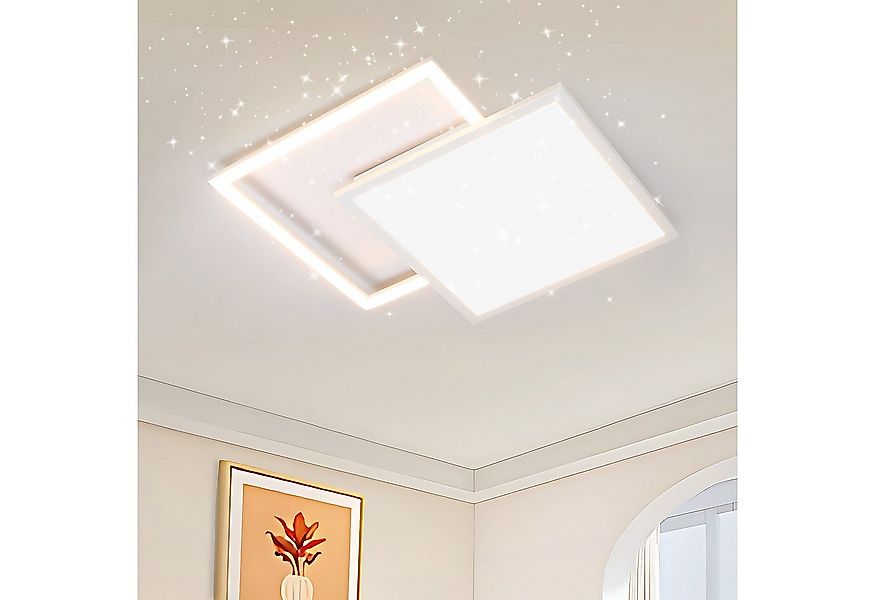 Nettlife LED Deckenleuchte Sternenhimmel Schwarz Modern 46W Deckenlampe Dec günstig online kaufen