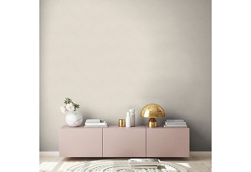 living walls Vliestapete Famous Garden einfarbige Tapete Unitapete Struktur günstig online kaufen