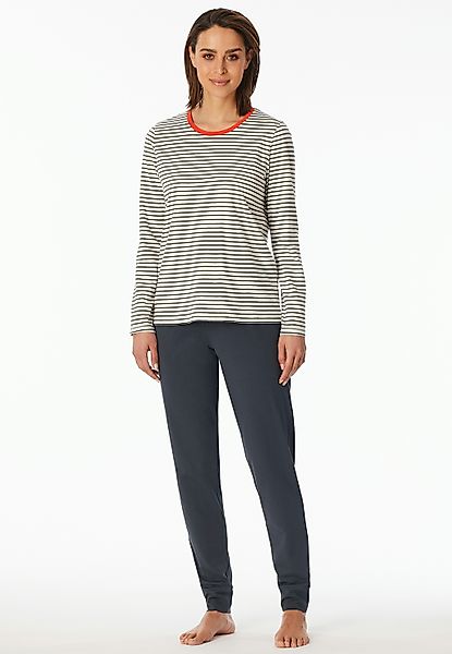 Schiesser Pyjama ""Casual Essentials"", (2 tlg.), mit eingefasster, runder günstig online kaufen