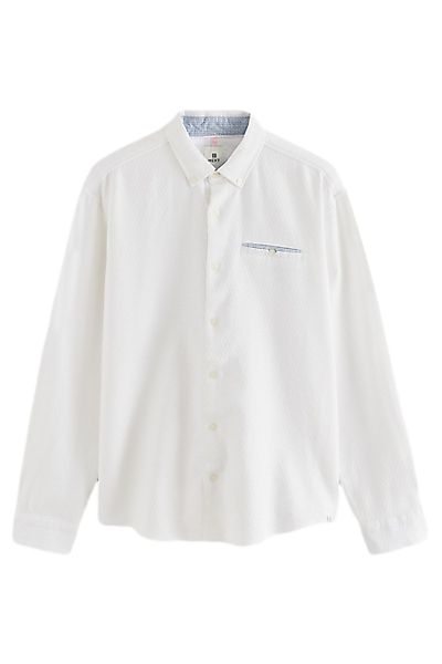 Next Langarmhemd Strukturiertes Langarmshirt aus 100 % günstig online kaufen