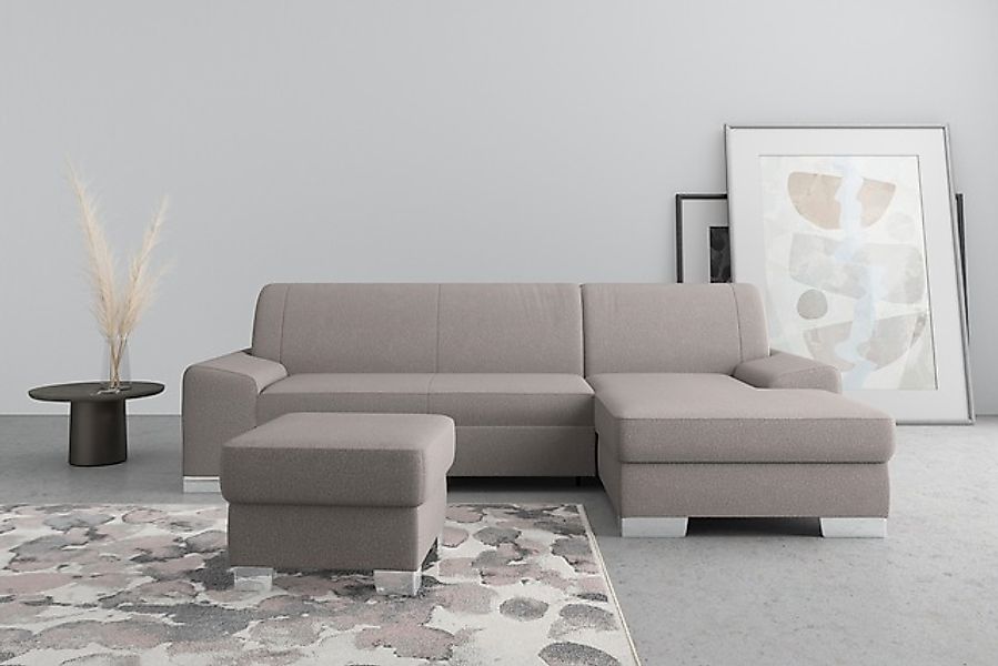 DOMO collection Ecksofa "Anzio L-Form, whlw. Bettfunktion, Federkern, hochw günstig online kaufen